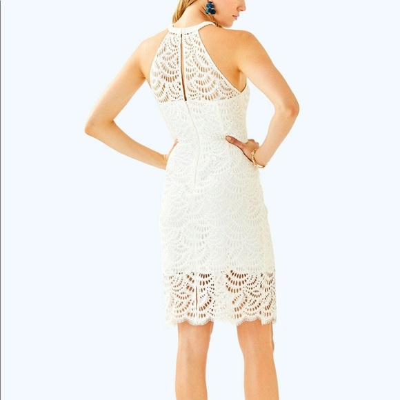 Lilly Pulitzer Kenna Halter Dress white lace size 10 - Picture 2 of 5